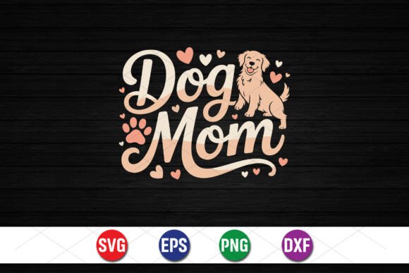 Adorable Dog Mom Love Embroidery Design