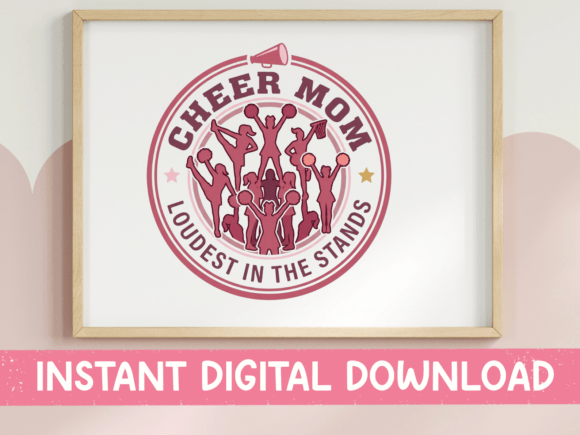 Cheer Mom Loudest in the Stands Design