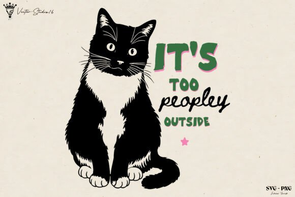Embroidery Review: Funny Cat Hand Drawn SVG PNG