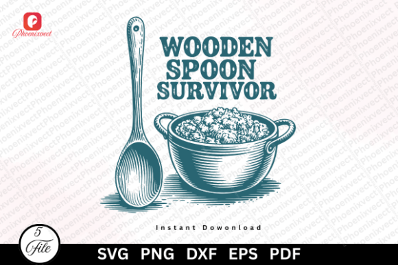 Embroidery Review: Funny Cooking Wooden Spoon Survivor SVG