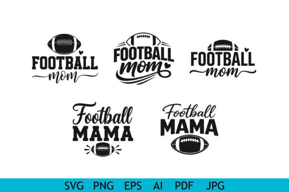 Football Mom Mama Bundle: A Heartfelt Design