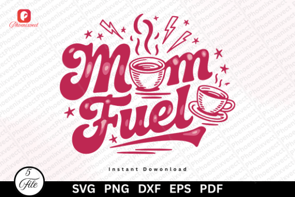 Funny Coffee Motherhood Mom Fuel PNG