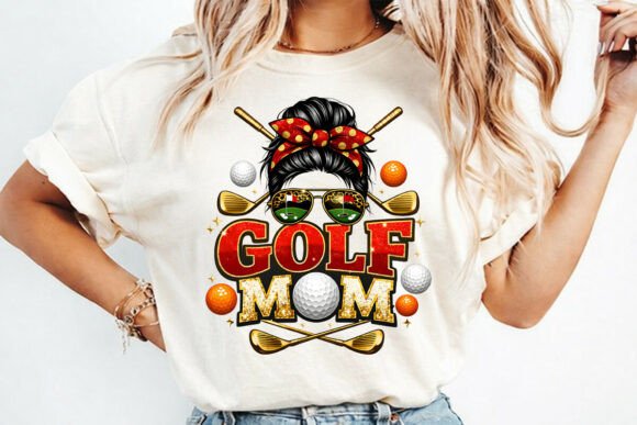 Golf Mom Stylish Sport T-Shirt Design Review