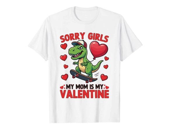 Mom Dino Valentine's Day T-Shirt