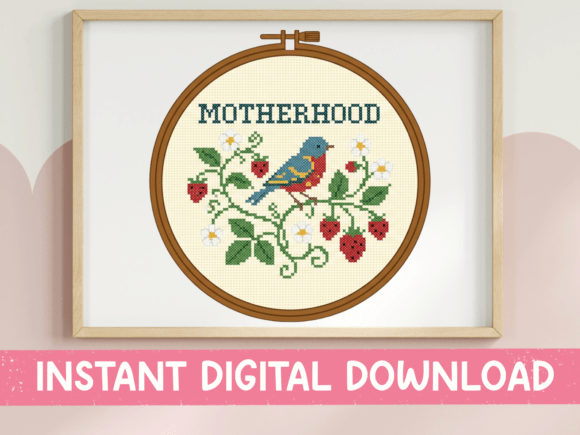 Motherhood Cross Stitch Hoop SVG: A Charming Embroidery Design