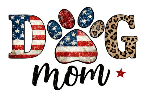 Review: Dog Mom USA Flag Leopard Paw Design