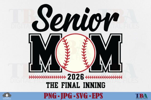 Senior Mom Baseball Class of 2026 PNG: A Designer's Review