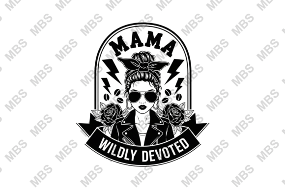 Wildly Devoted Rockstar Mama Embroidery Design